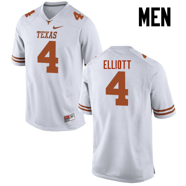 Men #4 DeShon Elliott Texas Longhorns College Football Jerseys-White